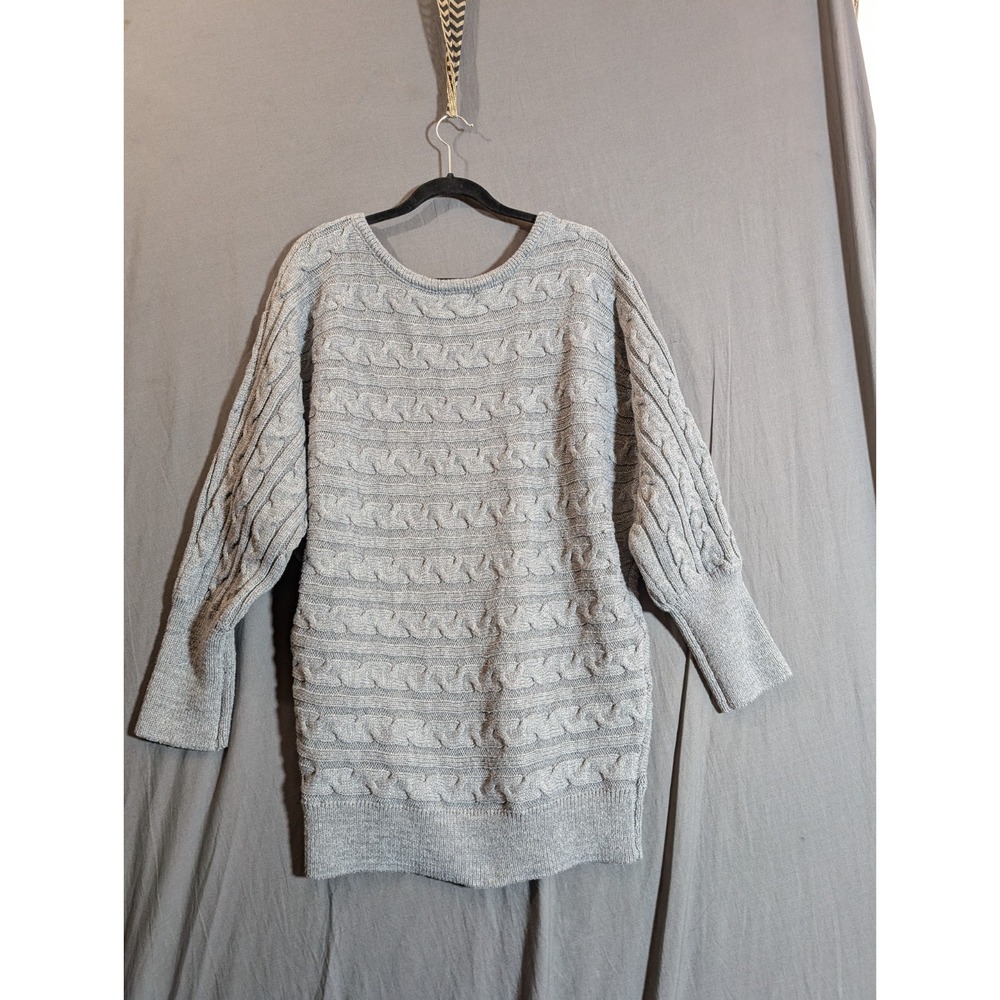Fashion Nova Knit Sweater Top & Leggings Set Women's Size Large Gray